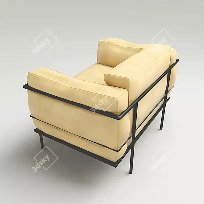 Luxury Leather Seat 3D model image 2
