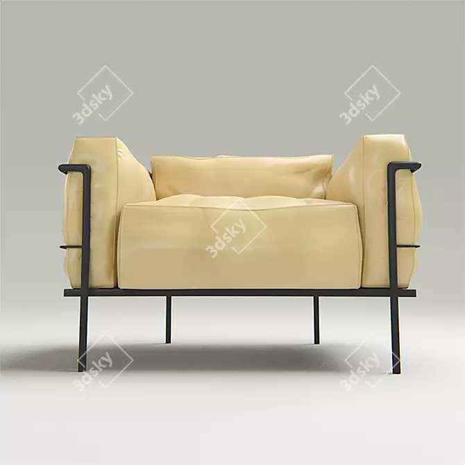 Luxury Leather Seat 3D model image 3