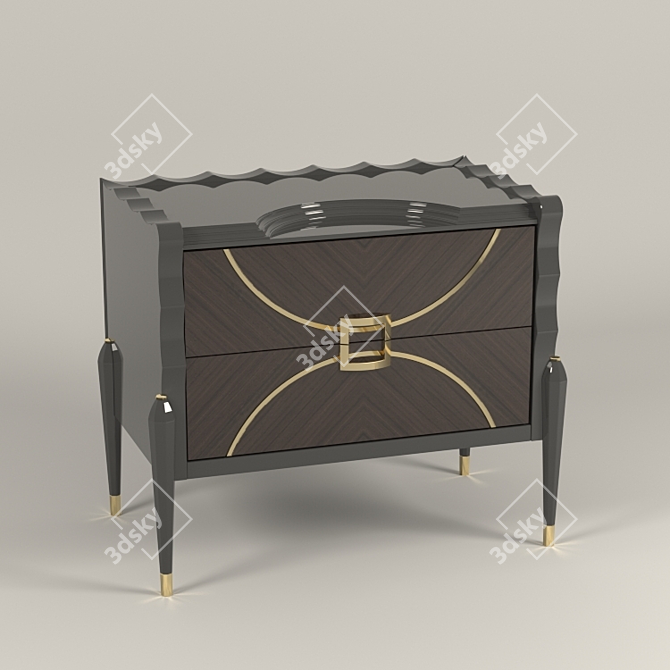 Art Glamour 7022 Bedside Cabinet 3D model image 1