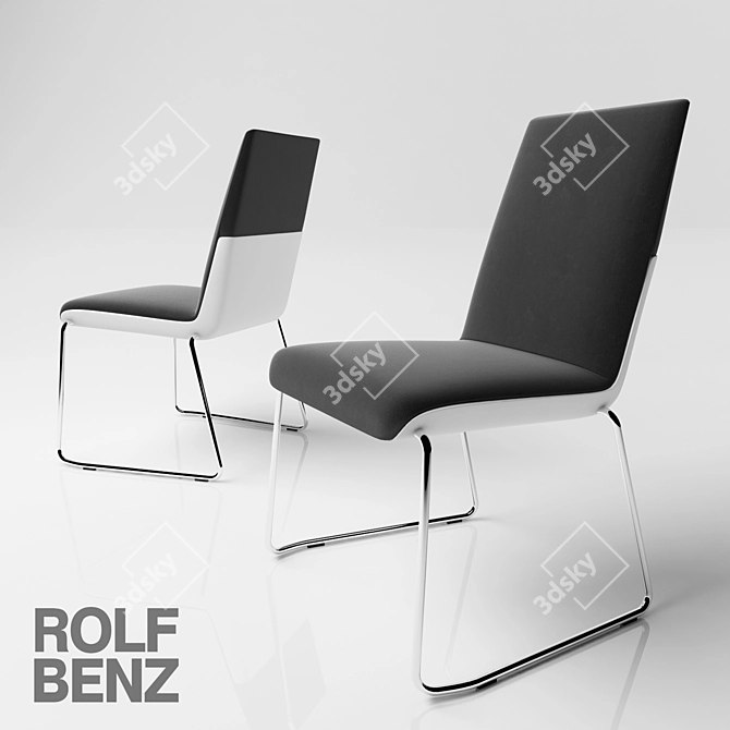 Rolf Benz 626 Stul_Ku Chair - 87cm Height, 48cm Seat Height, 44cm Seat Depth 3D model image 1