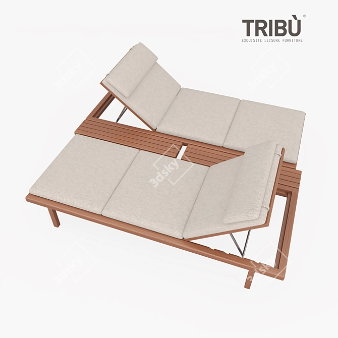 Revive Your Space with the Tribu Vis à Vis Lounger 3D model image 1