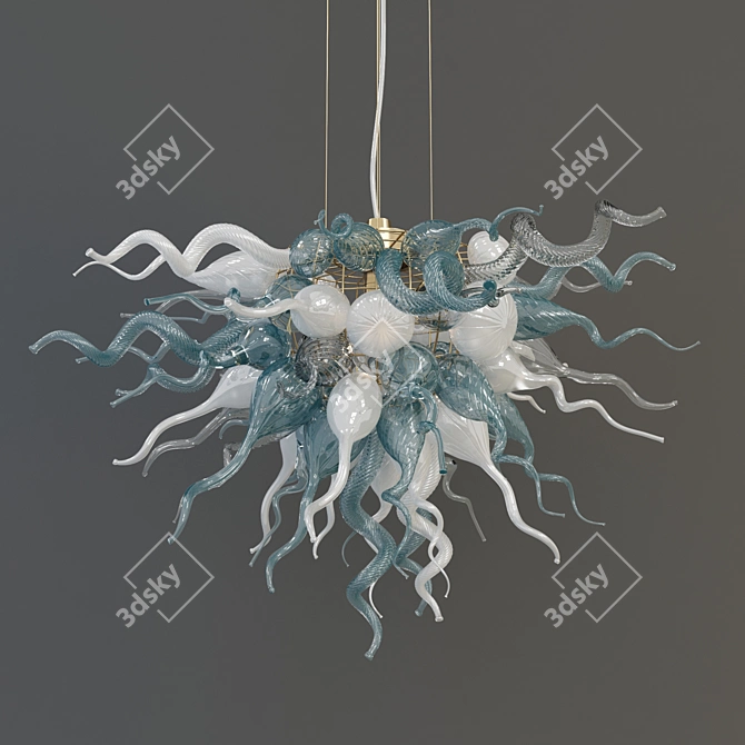 Lulu Handblown Glass Chandelier 3D model image 1