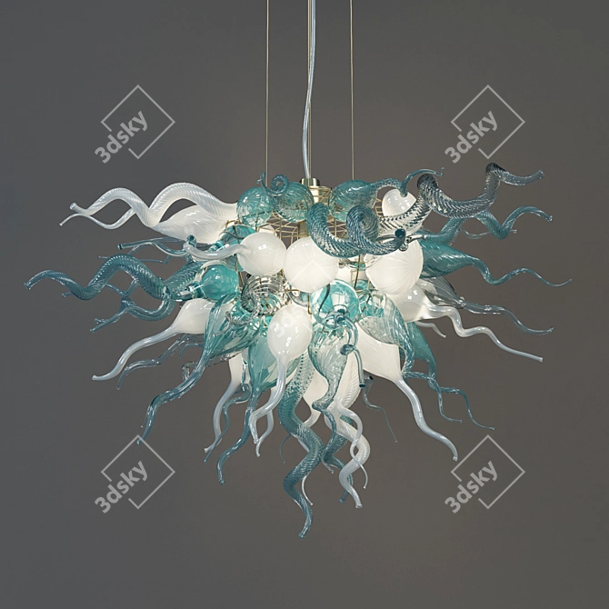 Lulu Handblown Glass Chandelier 3D model image 2