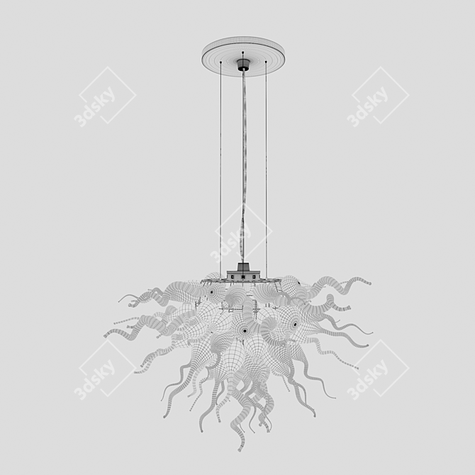 Lulu Handblown Glass Chandelier 3D model image 3