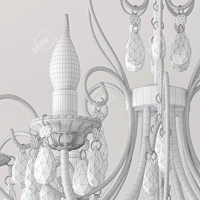 Aurora Versailles 6-Light Chandelier 3D model image 2