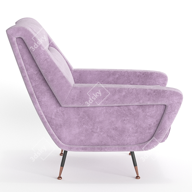 Italian Elegance in a Lounge Chair 3D model image 2