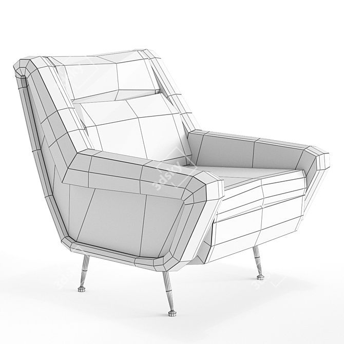 Italian Elegance in a Lounge Chair 3D model image 3