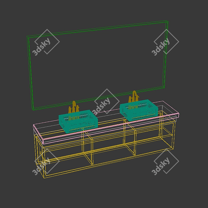 Modern Ceramic Wash Basin 3D model image 3