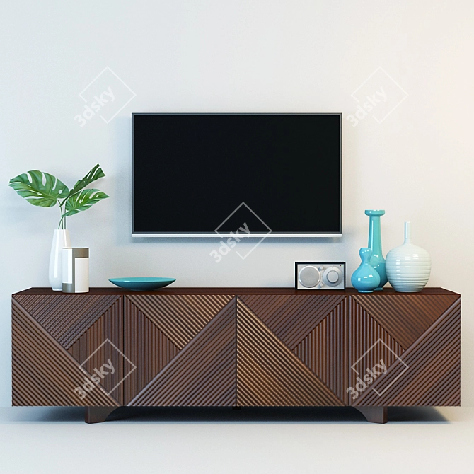 Modern Rosanna Ceravolo Media Console 3D model image 1