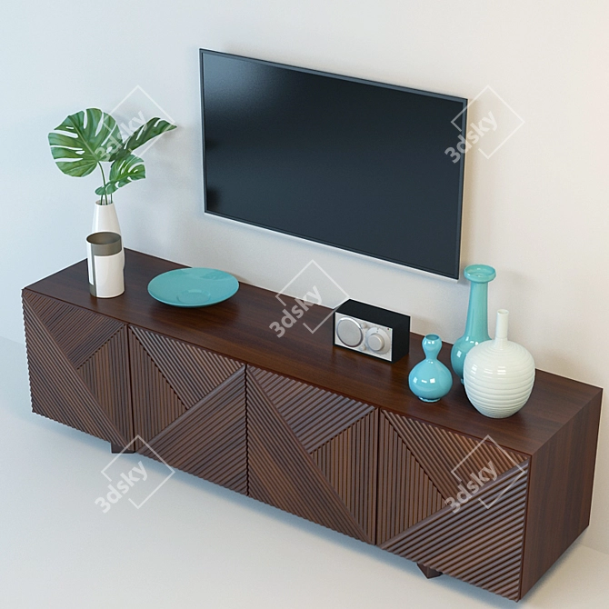 Modern Rosanna Ceravolo Media Console 3D model image 2