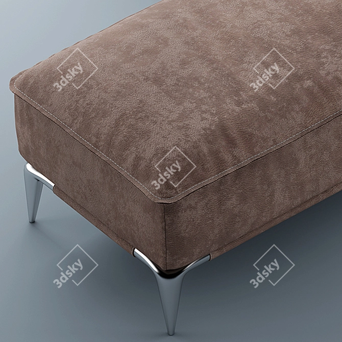 Sleek Rectangular Pouf: Roche Bobois 3D model image 3