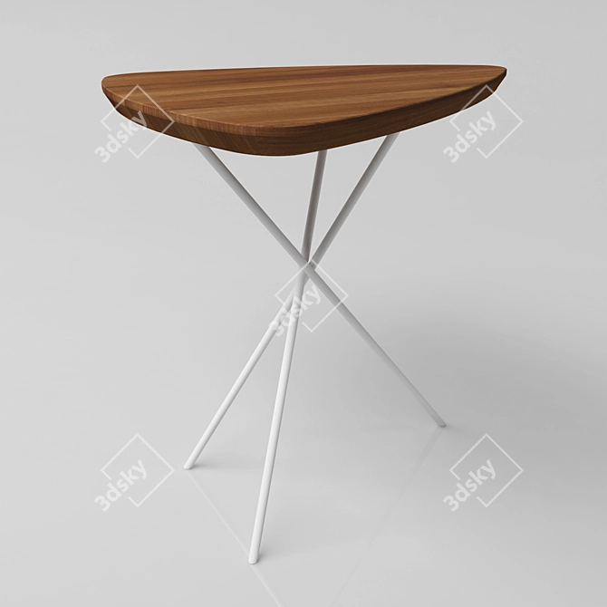 Minimalist Stainless Steel Coffee Table 3D model image 3