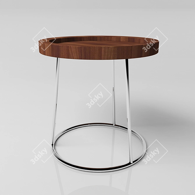 Modern Rustic Oak Coffee Table 3D model image 3