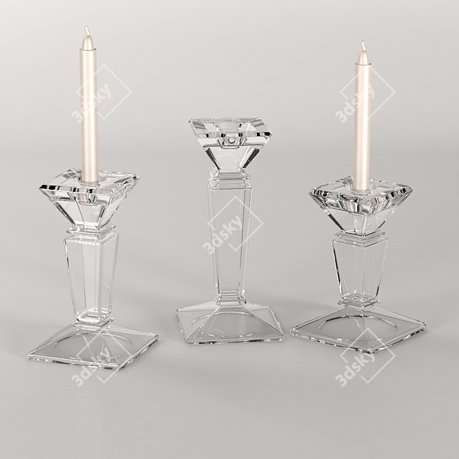 Boho Candle Holders 3D model image 1