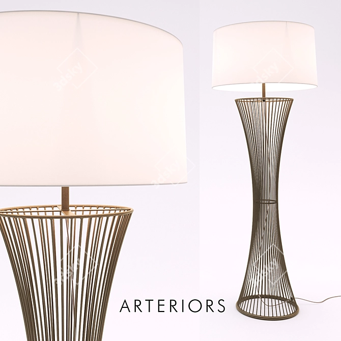 Arteriors Camille Floor Lamp: Elegant Lighting Solution 3D model image 1