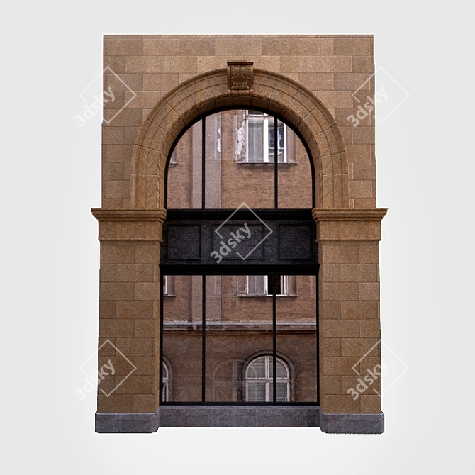 Graceful Arch Window | Timeless Elegance 3D model image 1