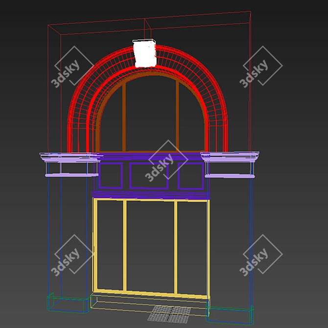 Graceful Arch Window | Timeless Elegance 3D model image 3