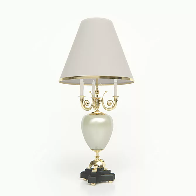 Elegant Gold-accented Classic Lamp 3D model image 1