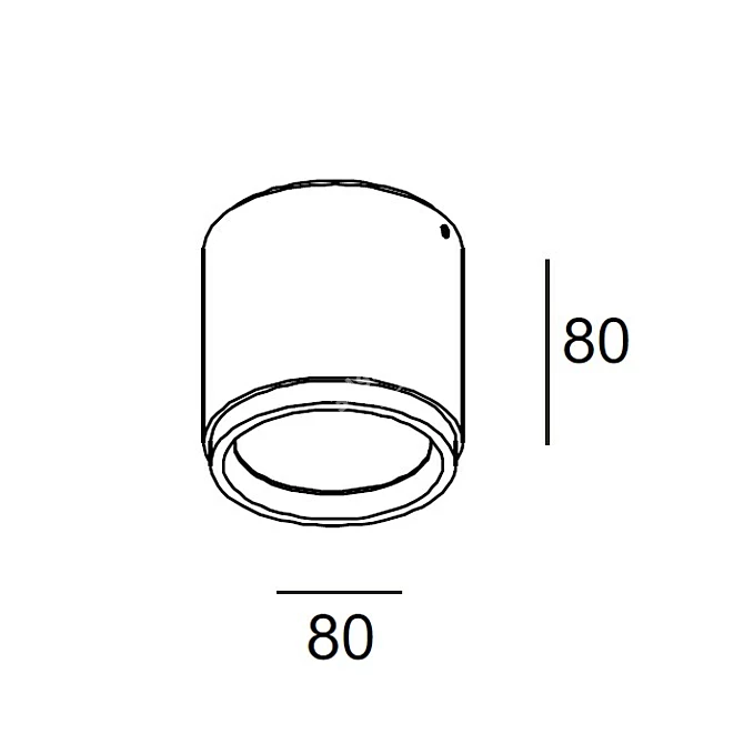 Metal Surface Mounted LED Luminaire 3D model image 2