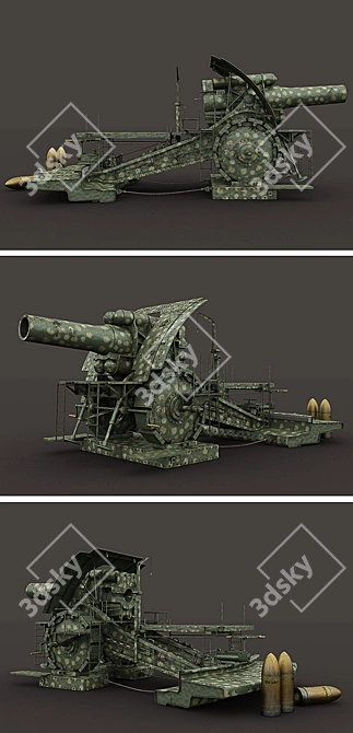 Goliath 420-mm Mortar 3D model image 3