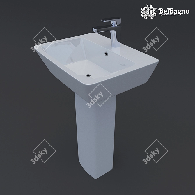 BelBango MONTI Ceramic Sink 3D model image 1