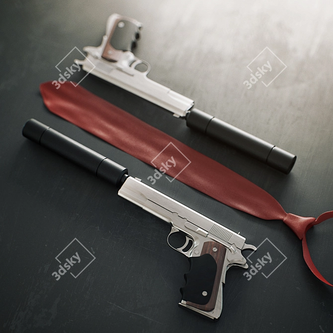 Agent 47's Famous Silverballer 3D model image 1