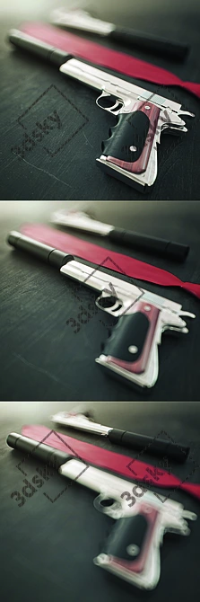 Agent 47's Famous Silverballer 3D model image 2