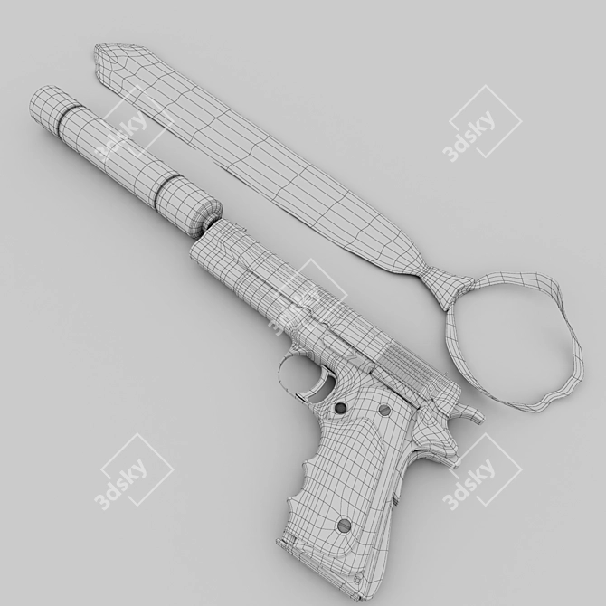 Agent 47's Famous Silverballer 3D model image 3