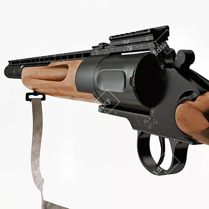 Russian Revolver Gun MP-255 3D model image 2