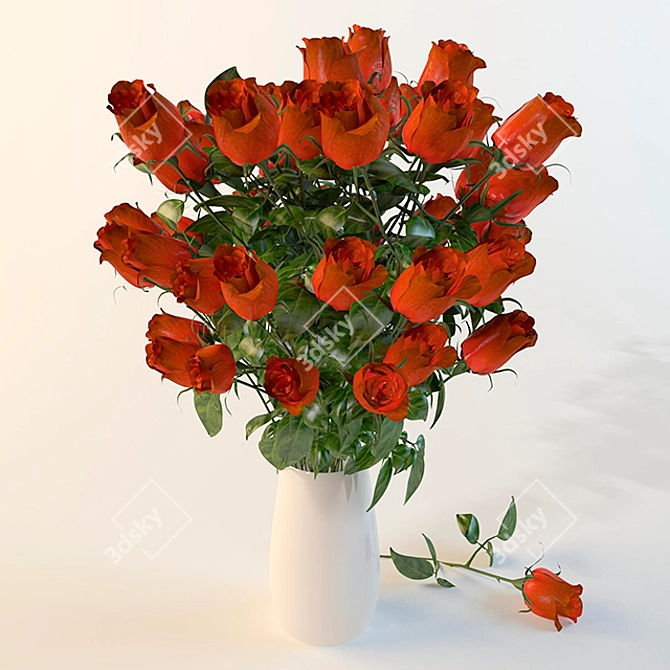 Blooming Beauties: Exquisite Roses 3D model image 3