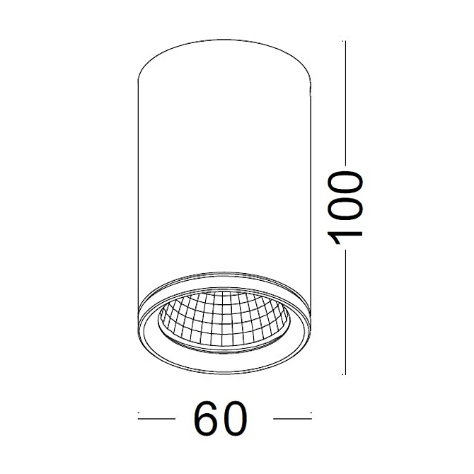 Modern COB LED Surface Luminaire 3D model image 2