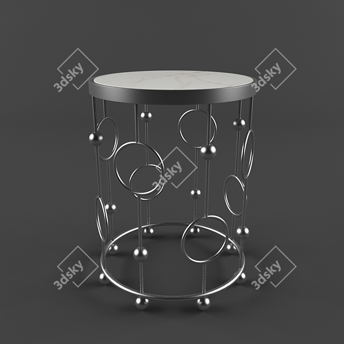 Elegant Forged Coffee Table 3D model image 1