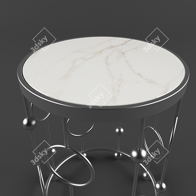 Elegant Forged Coffee Table 3D model image 2