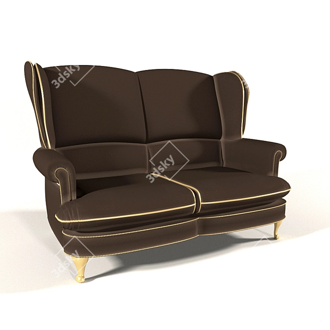 Plush Comfort Sofa 3D model image 1