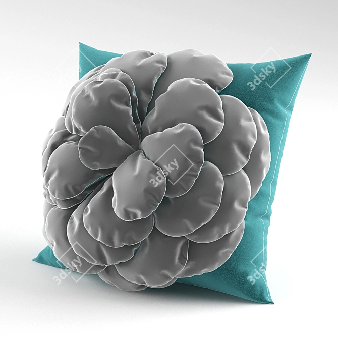 Victoria Rose Decorative Pillow 3D model image 1