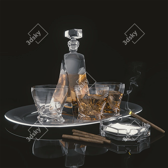 Sapphire Decanter Set: Eichholtz 3D model image 1