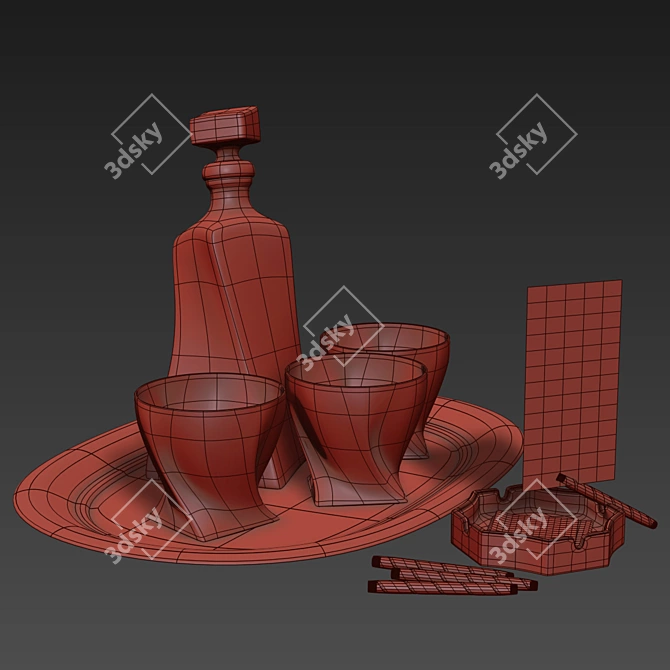 Sapphire Decanter Set: Eichholtz 3D model image 3