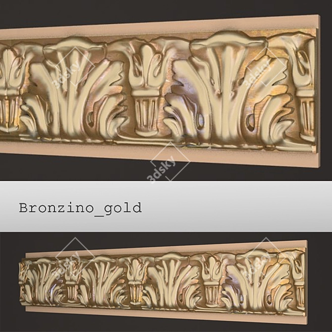Gold Leaf Wood Roll 3D model image 1