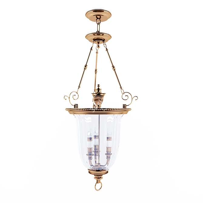 Elegant Cambridge Chandelier: Captivating Pendant 3D model image 1