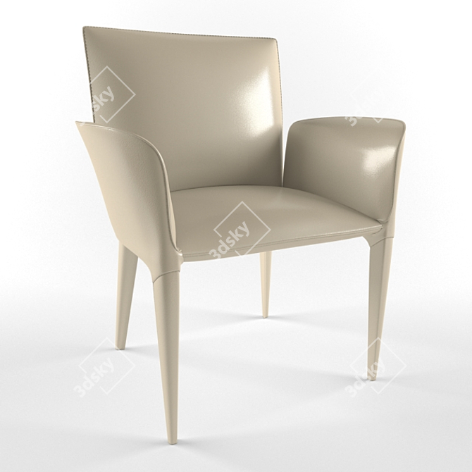 Elegant Mesh Arm Chair 3D model image 1