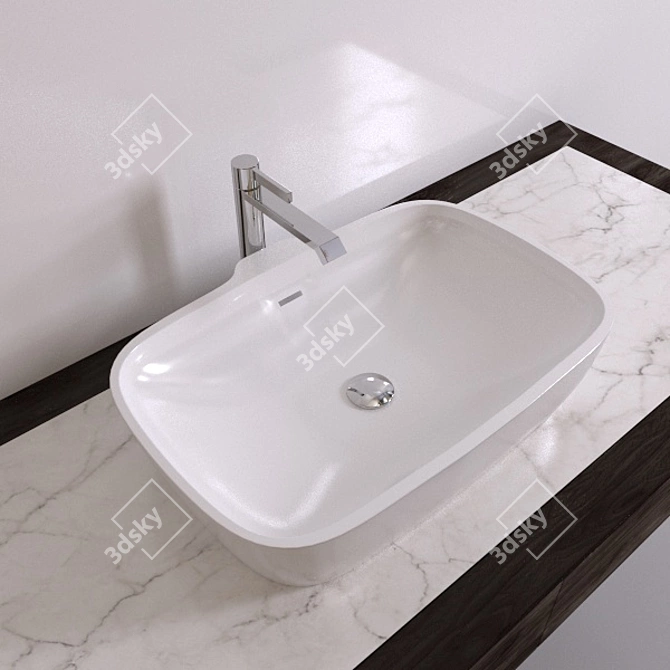 Title: Sleek Acer Washbasin 3D model image 3