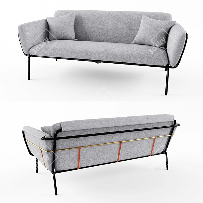 Luxurious Valet Love Seat - Stellar Works 3D model image 1