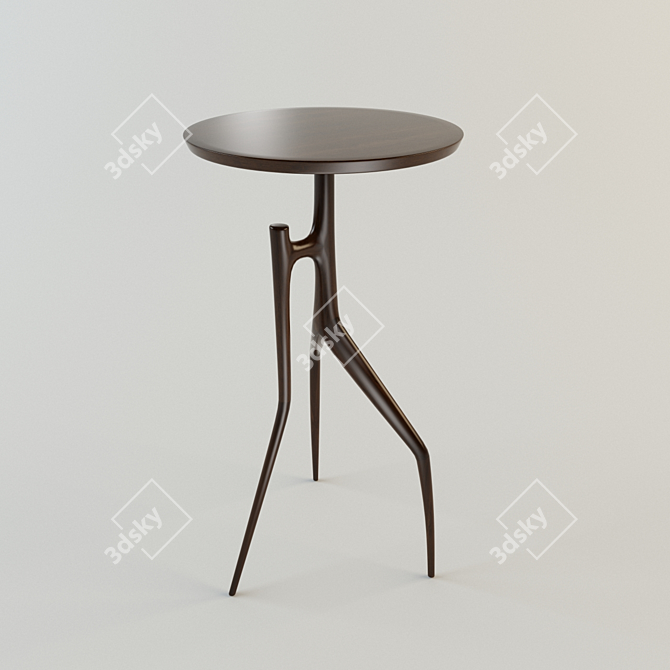 Stylish Bathroom Table with Unique Koryazhka Leg 3D model image 1