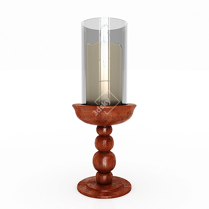 Elegant Interiors: 30cm Tall Candlestick 3D model image 1