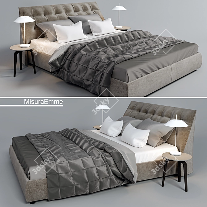 MisuraEmme Sumo Bed: Sleek and Stylish 3D model image 1