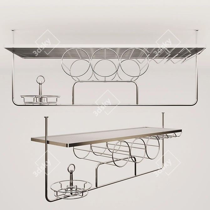 Suspended Kessebohmer Bar Shelf 3D model image 1