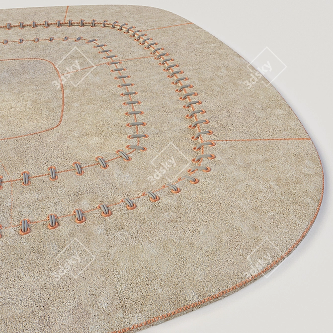 Round and Cozy Circle Rug 3D model image 2