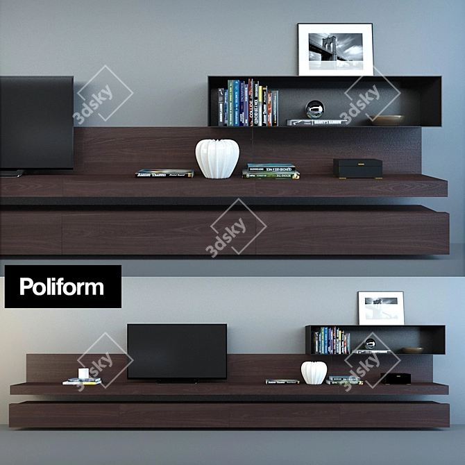 SINTESI TV Wall: Modern Design Icon 3D model image 1