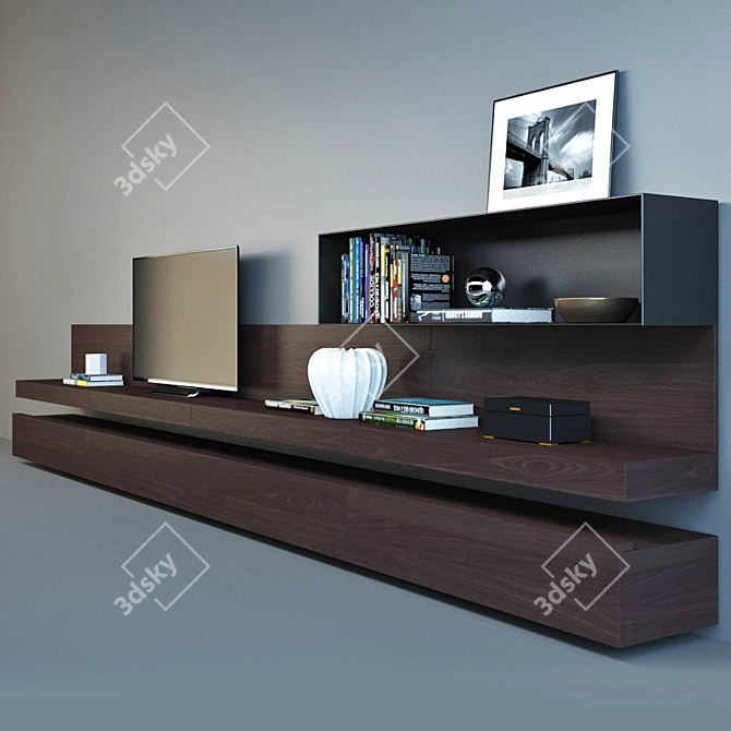 SINTESI TV Wall: Modern Design Icon 3D model image 2