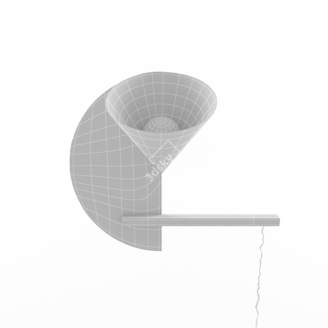 Elegant Cirkel Wall Light 3D model image 2